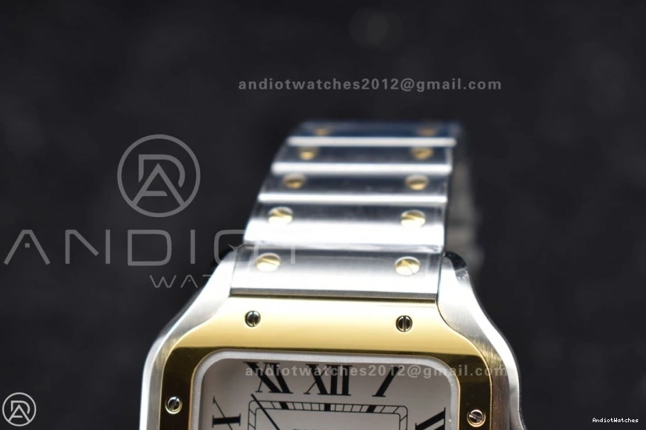 YG SS Bracelet Contemporary 1:1 de YG MIYOTA 1053 Best 40mm BVF on Cartier Santos Edition SS V 9015 White Dial SmartLinks 0509